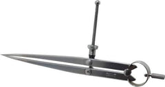 Starrett - 8 Inch Leg, Spring Joint, Steel, Polished, Divider - 8 Inch Max Measurement, 200mm Max Measurement, Flat Leg with Quick Nut Adjustment - Eagle Tool & Supply