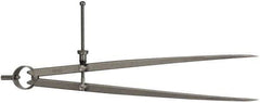 Starrett - 12 Inch Leg, Spring Joint, Steel, Polished, Divider - 12 Inch Max Measurement, 300mm Max Measurement, Flat Leg with Quick Nut Adjustment - Eagle Tool & Supply