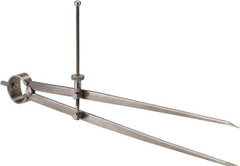 Starrett - 12 Inch Leg, Spring Joint, Forged Steel, Divider - 12 Inch Max Measurement, 300mm Max Measurement, Round Leg - Eagle Tool & Supply