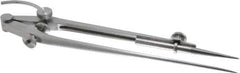Starrett - 9 Inch Leg, Spring Joint, Steel, Polished, Divider - 12 Inch Max Measurement, 300mm Max Measurement, with Quick Nut Adjustment - Eagle Tool & Supply