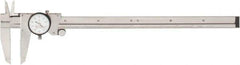 Starrett - 0" to 12" Range, 0.001" Graduation, 0.1" per Revolution, Dial Caliper - White Face, 2-1/2" Jaw Length, Accurate to 0.001" - Eagle Tool & Supply