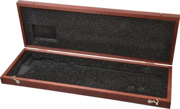 Starrett - 12" OAL, Wood Caliper Case - 1 Piece, For Use with 798 Series 0-12" (300 mm) Electronic Calipers - Eagle Tool & Supply