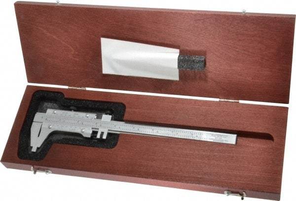 Starrett - 0 to 6" Steel Vernier Caliper - 0.0010" Graduation, 1-9/16" Jaw Depth, 0.0005" Accuracy - Eagle Tool & Supply