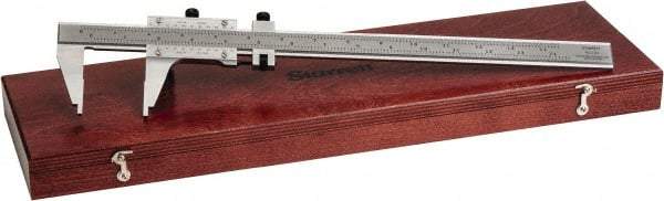Starrett - 0 to 12" Steel Vernier Caliper - 0.0010" Graduation, 2-5/16" Jaw Depth, 0.0005" Accuracy - Eagle Tool & Supply
