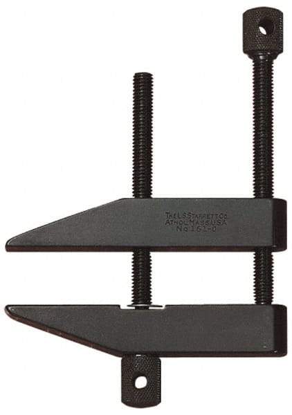 Starrett - 3/4" Max Capacity, 1-5/8" Jaw Length, Parallel Clamp - Hardened Steel, 21/32" Reach - Eagle Tool & Supply