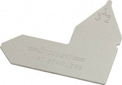 Starrett - 1/32 Inch Radius Gage - Satin Chrome Finish, Stainless Steel - Eagle Tool & Supply