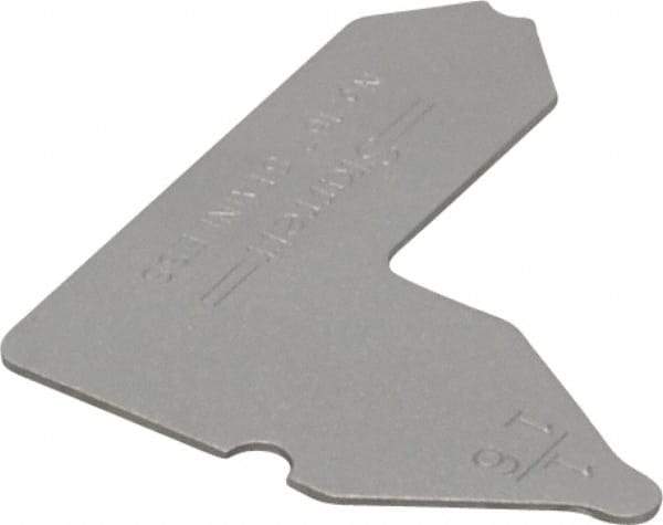 Starrett - 1/16 Inch Radius Gage - Satin Chrome Finish, Stainless Steel - Eagle Tool & Supply