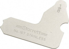 Starrett - 1/8 Inch Radius Gage - Satin Chrome Finish, Stainless Steel - Eagle Tool & Supply