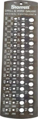 Starrett - 0.04 Inch to 0.228 Inch Hole Size Drill Gage - 5-1/2 Inch Long, 1-1/2 Inch Wide, 60 Holes - Eagle Tool & Supply
