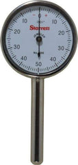 Starrett - 0.2" Range, 0-50-0 Dial Reading, 0.001" Graduation Dial Drop Indicator - 1-7/16" Dial - Eagle Tool & Supply