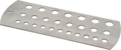 Starrett - 0.234 Inch to 0.413 Inch Hole Size Drill Gage - 6-1/4 Inch Long, 2-5/16 Inch Wide, 26 Holes - Eagle Tool & Supply