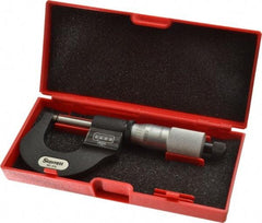 Starrett - 0 to 1" Range, 0.0001" Graduation, Mechanical Outside Micrometer - Ratchet Stop Thimble, Accurate to 0.00005", Digital Counter - Eagle Tool & Supply