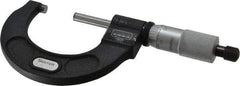 Starrett - 1 to 2" Range, 0.0001" Graduation, Mechanical Outside Micrometer - Ratchet Stop Thimble, Accurate to 0.00005", Digital Counter - Eagle Tool & Supply