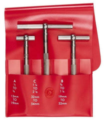 Starrett - 3 Piece, 1/2 to 2-1/8 Inch, Telescoping Gage Set - 2-3/8 Inch Long Handles, Includes Case - Eagle Tool & Supply