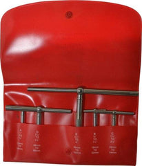 Starrett - 5 Piece, 1/2 to 6 Inch, Telescoping Gage Set - 2-3/8 and 3-1/4 Inch Long Handles, Includes Case - Eagle Tool & Supply