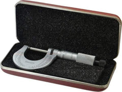 Starrett - 0 to 1" Range, 0.0001" Graduation, Mechanical Outside Micrometer - Ratchet Stop Thimble - Eagle Tool & Supply