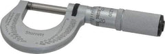 Starrett - 0 to 1" Range, 0.0001" Graduation, Mechanical Outside Micrometer - Friction Thimble, Accurate to 0.00005" - Eagle Tool & Supply