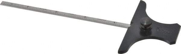 Starrett - Rule Depth Gages Minimum Measurement (Inch): 0 Maximum Measurement (Inch): 6 - Eagle Tool & Supply