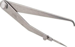 Starrett - 6 Inch Leg, Firm Joint, Steel, Polished, Hermaphrodite Caliper - 8 Inch Max Measurement, 200mm Max Measurement, Round Leg - Eagle Tool & Supply