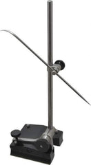 Starrett - 1 Spindle, 12 Inch Spindle Length, Surface Gage - 3-1/2 Inch Long x 3-3/16 Inch Wide Base, Hardened Steel - Eagle Tool & Supply