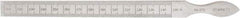Starrett - 0.01 to 0.15 Inch Measurement, 1 Leaf Taper Gage - 6-1/4 Inch Long, Tool Steel, 0.001 Inch Graduation - Eagle Tool & Supply