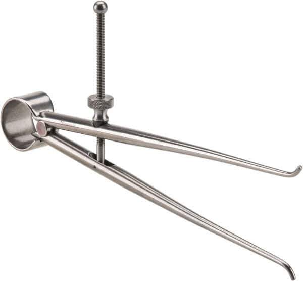 Starrett - 6 Inch Leg, Spring Joint, Ground Steel, Polished, Inside Caliper - 6 Inch Max Measurement, 150mm Max Measurement, Round Leg - Eagle Tool & Supply