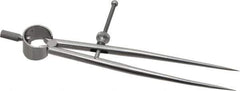 Starrett - 6 Inch Leg, Spring Joint, Ground Steel, Polished, Divider - 6 Inch Max Measurement, 150mm Max Measurement, Round Leg - Eagle Tool & Supply
