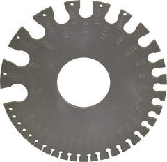 Starrett - #36, Steel Wire and Sheet Metal Gage - Use with Uncoated Sheet and Plate Iron and Steel - Eagle Tool & Supply