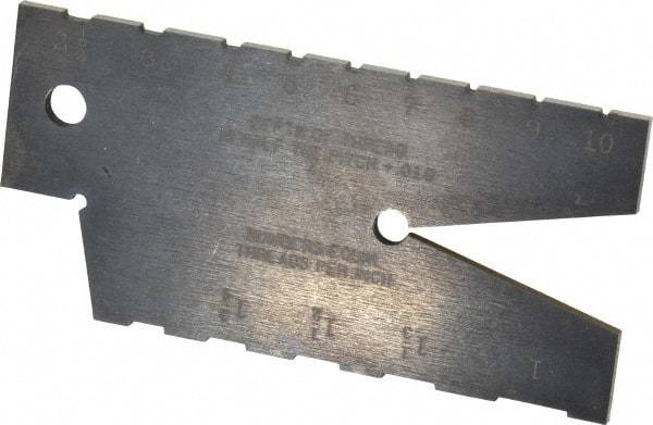 Starrett - Steel Acme Thread Screw Checker - 1 Leaf, 29° (Included Angle) Thread Angle - Eagle Tool & Supply
