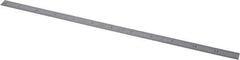 Starrett - 12" Long, 1/100, 1/64, 1/50, 1/32" Graduation, Flexible Steel Rule - 16R Graduation Style, 1/2" Wide, Silver, Satin Chrome Finish - Eagle Tool & Supply