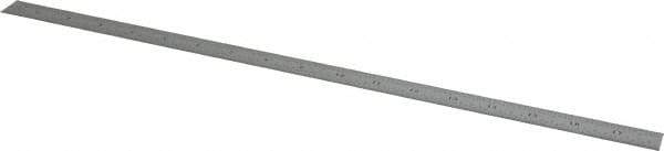 Starrett - 18" Long, 1/100, 1/64, 1/50, 1/32" Graduation, Flexible Steel Rule - 16R Graduation Style, 3/4" Wide, Silver, Satin Chrome Finish - Eagle Tool & Supply