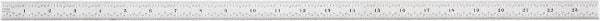 Starrett - 24" Long, 1/100, 1/64, 1/50, 1/32" Graduation, Flexible Steel Rule - 16R Graduation Style, 3/4" Wide, Silver, Satin Chrome Finish - Eagle Tool & Supply