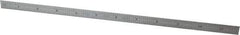 Starrett - 11-3/4" Long, 1/50, 1/10" and 0.5, 1mm Graduation, Flexible Steel Rule - Decimal/Metric Graduation Style, 1/2" Wide, Silver, Satin Chrome Finish - Eagle Tool & Supply