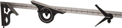 Starrett - 4 Piece, 24" Combination Square Set - 1/16, 1/32, 1/64 & 1/8" (4R) Graduation, Steel Blade, Cast Iron Center, Protractor & Square Head - Eagle Tool & Supply