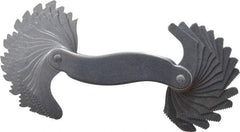 Starrett - 30 Leaf, 6 to 60 TPI Range, Steel Screw Pitch Gage - 60° Thread Angle - Eagle Tool & Supply
