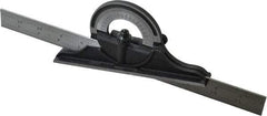Starrett - 12 Inch Long Blade, 180° Max Measurement, Bevel Protractor - Eagle Tool & Supply