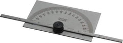 Starrett - 0 to 6 Inch Rule Measurement Range, 0 to 180° Angle Measurement Range, Rectangle Head Protractor and Depth Gage - Accurate up to 5 Min, 1° Angle Graduation, 1/64 Inch Rule Graduation - Eagle Tool & Supply