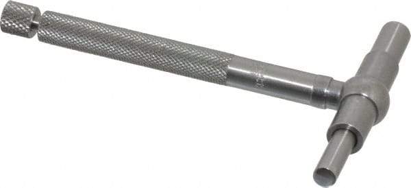Starrett - 1-1/4 to 2-1/8 Inch, 3 Inch Overall Length, Telescoping Gage - 2-3/8 Inch Long Handle, Satin Chrome Finish - Eagle Tool & Supply
