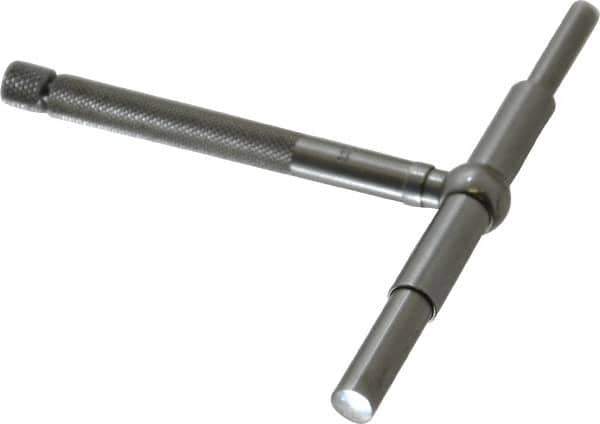 Starrett - 2-1/8 to 3-1/2 Inch, 3 Inch Overall Length, Telescoping Gage - 2-3/8 Inch Long Handle, Satin Chrome Finish - Eagle Tool & Supply