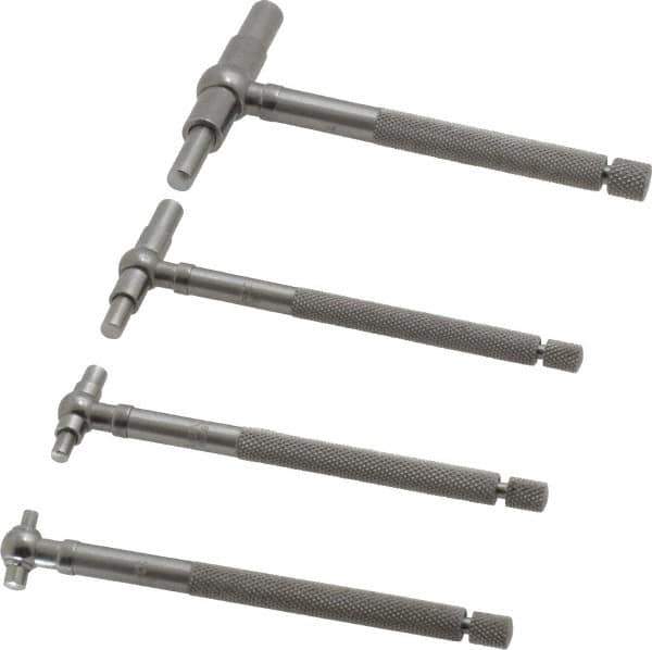 Starrett - 4 Piece, 5/16 to 2-1/8 Inch, Telescoping Gage Set - 2-3/8 Inch Long Handles, Includes Case - Eagle Tool & Supply