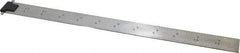 Starrett - 12" Long, 1/64, 1/32, 1/16, 1/8" Graduation, Rigid Spring Steel Rule - 4R Graduation Style, 1" Wide, Silver - Eagle Tool & Supply