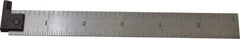 Starrett - 6" Long, 1/64, 1/32, 1/16, 1/8" Graduation, Rigid Spring Steel Rule - 4R Graduation Style, 3/4" Wide, Silver - Eagle Tool & Supply