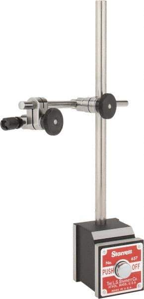 Starrett - 150 Lb Magnetic Force, Indicator Positioner & Holder with Base - Post & Rod, Rectangular Base, 1-15/16" Base Height, 1-5/8" Base Length, 1-7/8" Base Width - Eagle Tool & Supply