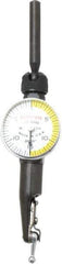 Starrett - 3 Piece, 0" to 0.03" Measuring Range, 15/16" Dial Diam, 0-15-0 Dial Reading, White & Yellow Dial Test Indicator Kit - 5/32" Contact Point Length, 3mm Ball Diam, 0.0005" Dial Graduation - Eagle Tool & Supply