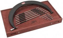 Starrett - 5 Anvil, Mechanical, 18 to 24 Inch Range, Interchangeable Anvil Micrometer - Friction Thimble, 0.0003 Inch Accuracy, 0.001 Inch Graduation - Eagle Tool & Supply