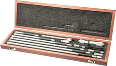 Starrett - 1-1/2 to 32 Inch Range, Satin Chrome Coated, Mechanical Inside Tubular Micrometer - 0.001 Inch Graduation, 0.0001 Inch Accuracy - Eagle Tool & Supply