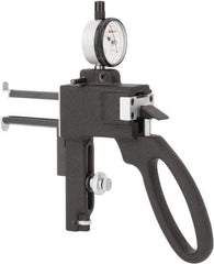 Starrett - 3/8 to 6 Inch Measurement Steel, Dial Indicator Groove Gage - 0.0005 Inch Graduation - Eagle Tool & Supply