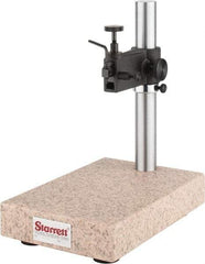 Starrett - Granite (Base), Rectangular Base, Comparator Gage Stand - 14" High, 12" Base Length x 8" Base Width x 2" Base Height, Includes Holder - Eagle Tool & Supply