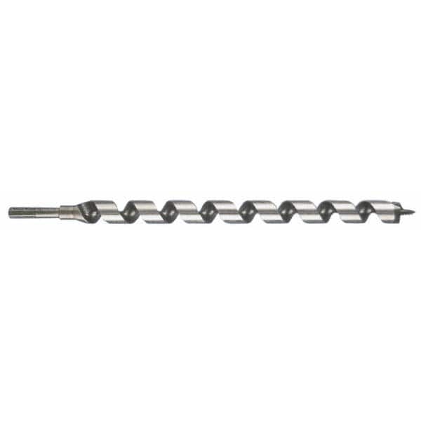 Lenox - 1-1/8", 7/16" Diam Hex Shank, 7-1/2" Overall Length with 4" Twist, Ship Auger Bit - Eagle Tool & Supply