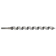 Lenox - 1-1/8", 7/16" Diam Hex Shank, 7-1/2" Overall Length with 4" Twist, Ship Auger Bit - Eagle Tool & Supply